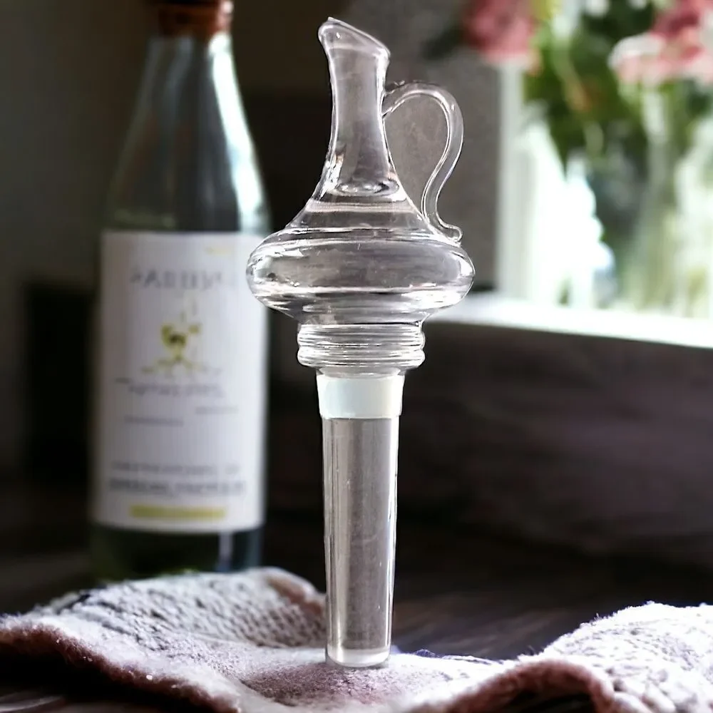 MIKASA Porto Crystal Bottle Stopper Cork Plug Wine Jug Shaped Classic Elegant‎